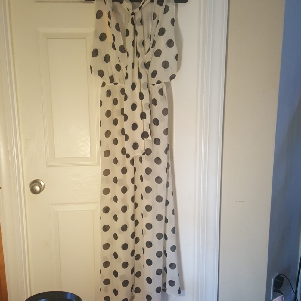 Long, flowing sheer dress